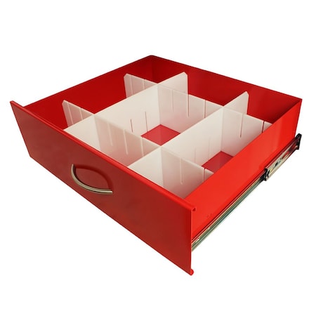 Harloff Basic MDS24 Adjustable Plastic Divider Set, 6 Inch Drawers MD24-DIV6-B